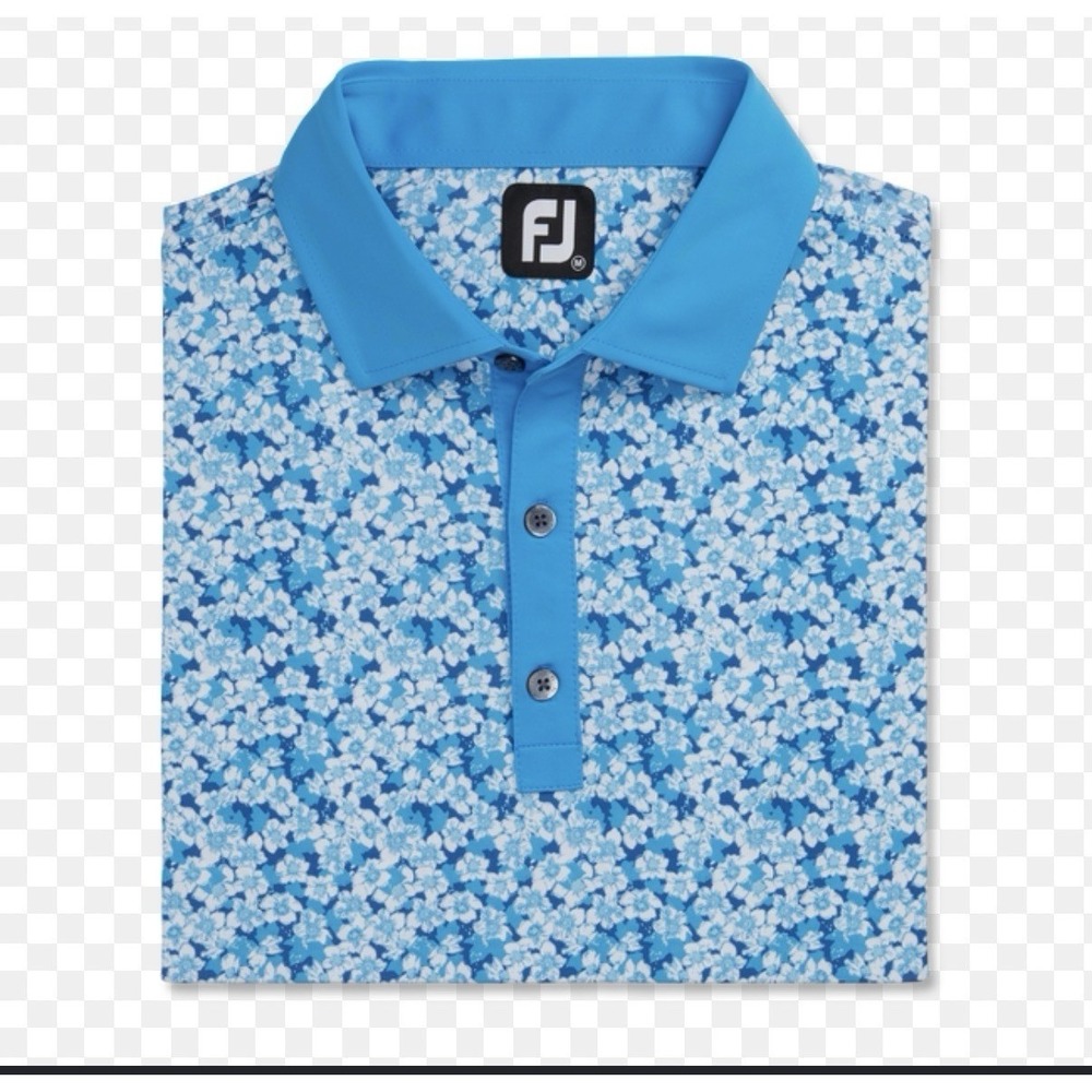 FootJoy Primrose Polo Shirt Men's XL Blue Golf Performance